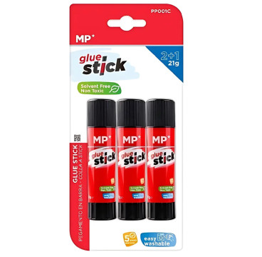 Pack de 3 pegamentos de barra, 21 gr