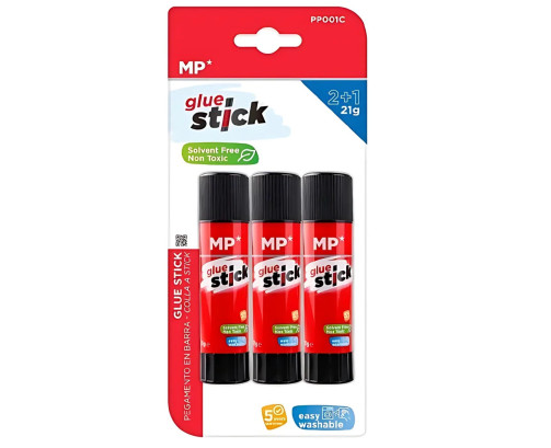 Pack de 3 pegamentos de barra, 21 gr