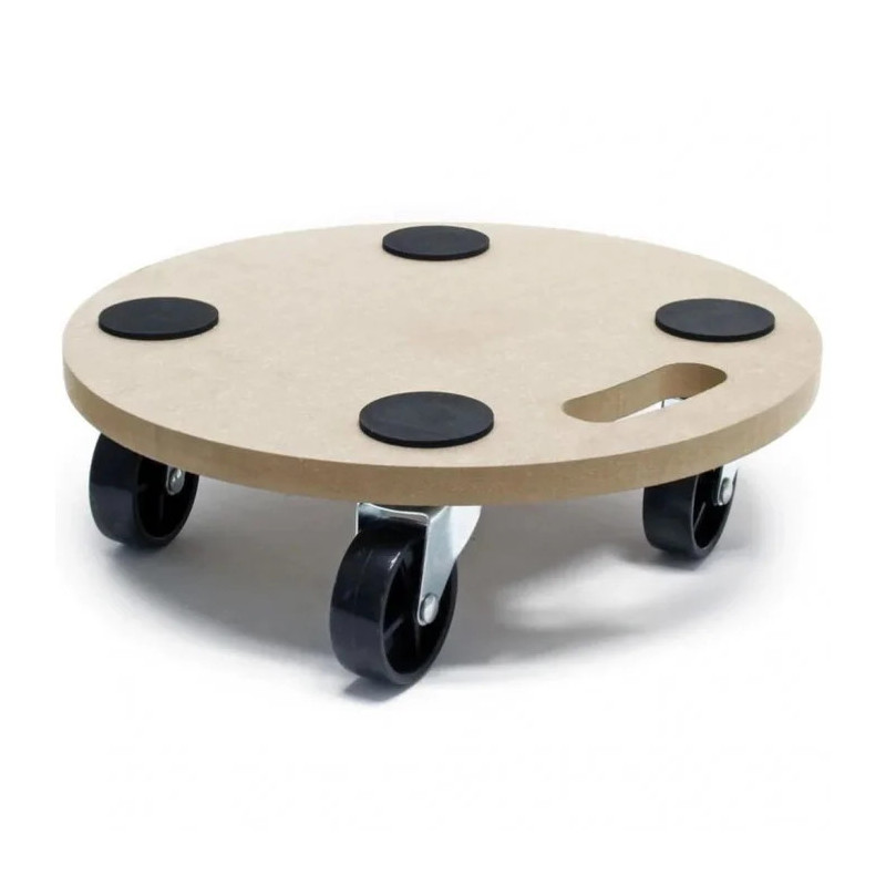 Plataforma base con ruedas giratorias 360. 38 cm