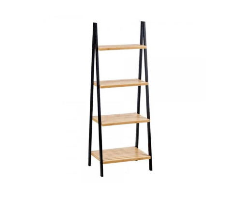 Estantería escalera negra 4 estantes 40 x 30 x 109 cm