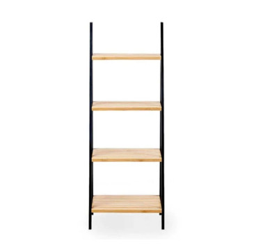 Estantería escalera negra 4 estantes 40 x 30 x 109 cm