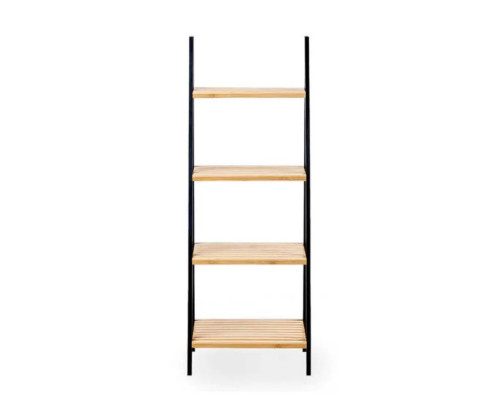 Estantería escalera negra 4 estantes 40 x 30 x 109 cm