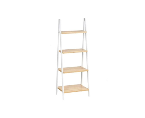 Estantería de Baño Blanco Natural Bambú Madera de Pino 40 x 109,3 x 30 cm