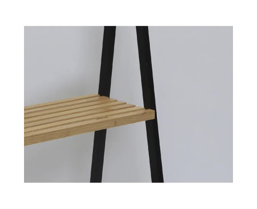 Estanteria escalera 3 estantes bambu negro 40x30x81.5cm