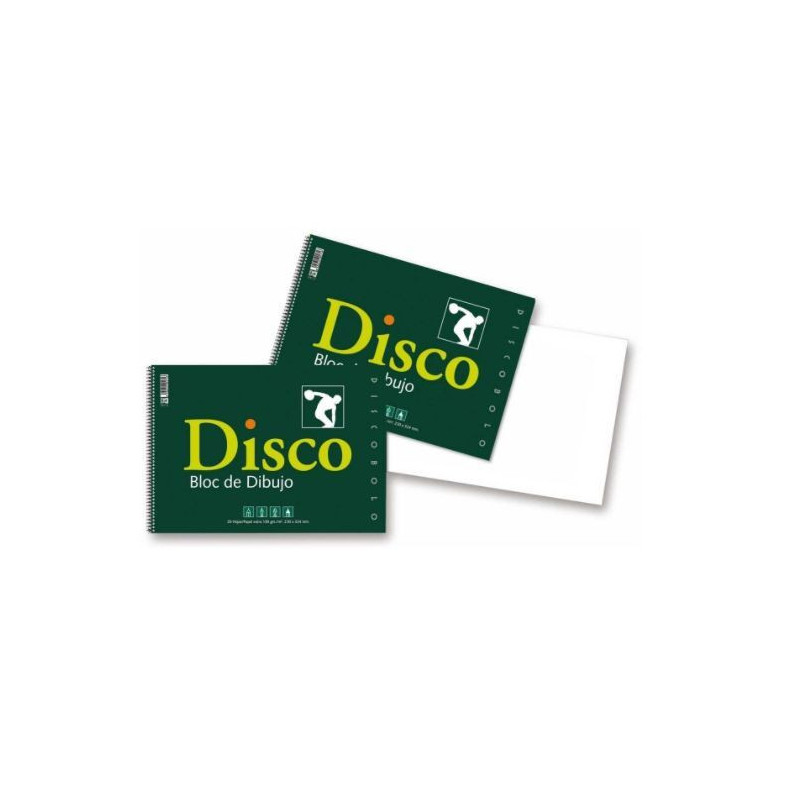 Block Dibujo Espiral Zorrilla Disco  20 Hj Liso 130 Gr