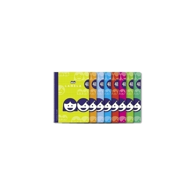 Cuaderno Espiral Lamela Tamaño Folio cuadrovía 4mm 80 hojas Tapa Blanda