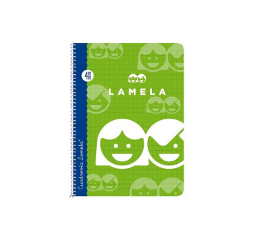 Cuaderno Espiral Lamela Tamaño Folio cuadrovía 4mm 80 hojas Tapa Blanda