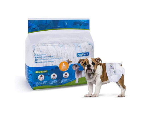 Nobleza 12x Pañales( L ) para Perros Desechables Hembra Cachorro Entrenamiento