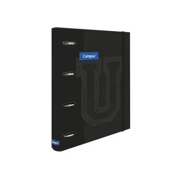 Carpeta Ringbook Soft 4 Anillas con Recambio Negro