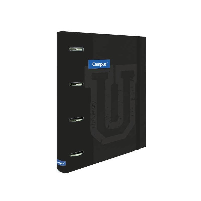 Carpeta Ringbook Soft 4 Anillas con Recambio Negro