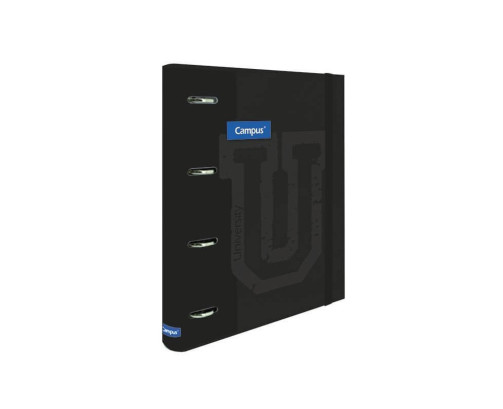 Carpeta Ringbook Soft 4 Anillas con Recambio Negro