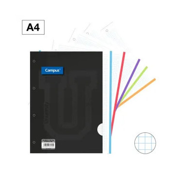 Carpeta Ringbook Soft 4 Anillas con Recambio Negro
