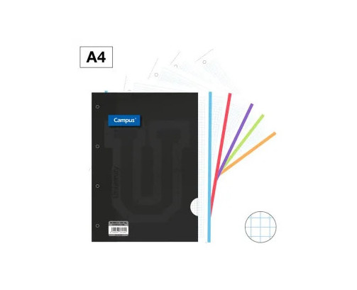 Carpeta Ringbook Soft 4 Anillas con Recambio Negro
