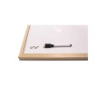 Pizarra blanca 40x30 -60x90 cm con rotulador y borrador No magnetica, marco de madera