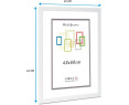 Marco de Foto 40x60cm (Blanco) MOD-254 Hecho de Madera, Ancho de moldura 2cm