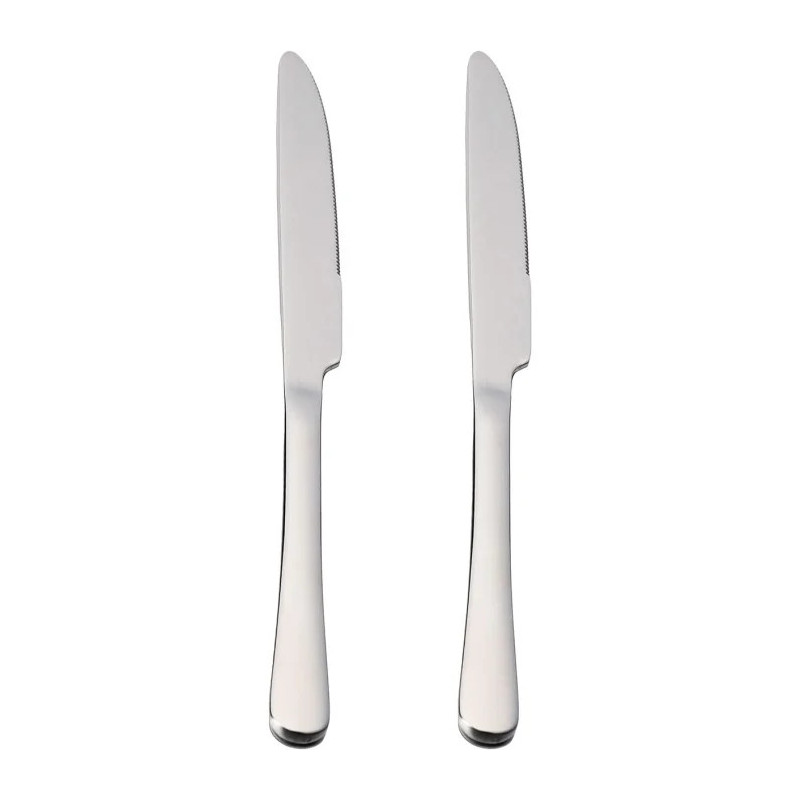 2 Cuchillos de Mesa Acero Inoxidable 19.8 x 2,05 cm