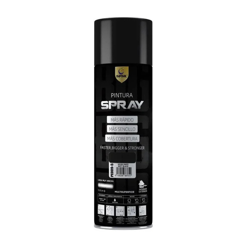 Pintura Spray 600ml -(Color BLANCO ，NEGRO,GRIS ) Adecuado Metal Madera Y Plástico - (Paquete De 1)