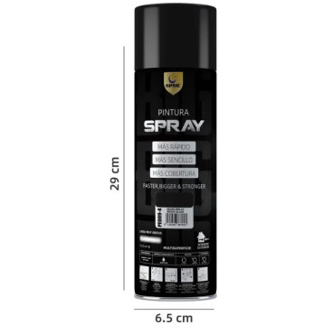 Pintura Spray 600ml -(Color BLANCO ，NEGRO,GRIS ) Adecuado Metal Madera Y Plástico - (Paquete De 1)