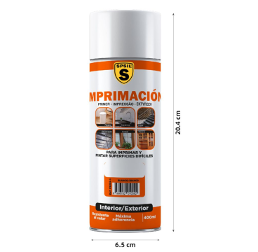 Pintura Spray Imprimación Transparente / Blanco / Gris /Negro 400 ML