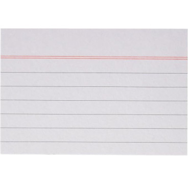 Loan Número 3 -10x15cm Fichas rayadas, 100 unidades