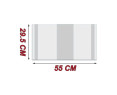 Forro de Libros 29,5x55 cm Autoadhesivo y Ajustable Transparente Adhesivo en los dos Extremo - Pack de 5 Unidades
