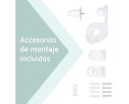 Estor Enrollable Opaco,Blanco y Gris( 60,80,100,120,150 X 180 CM)Blackout, Fácil de Instalar