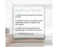Estor Enrollable Opaco,Blanco y Gris( 60,80,100,120,150 X 180 CM)Blackout, Fácil de Instalar