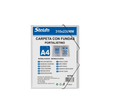 Carpeta Clasificadora 80 Fundas Con Portada Personalizable A4