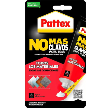Pattex No Más Clavos 142G Para Todo HighTack, adhesivo de montaje resistente a temperaturas extremas