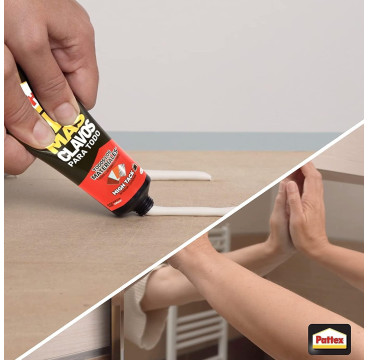 Pattex No Más Clavos 142G Para Todo HighTack, adhesivo de montaje resistente a temperaturas extremas
