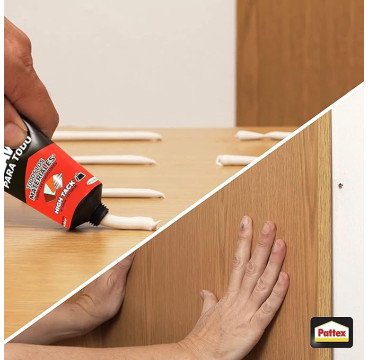 Pattex No Más Clavos 142G Para Todo HighTack, adhesivo de montaje resistente a temperaturas extremas