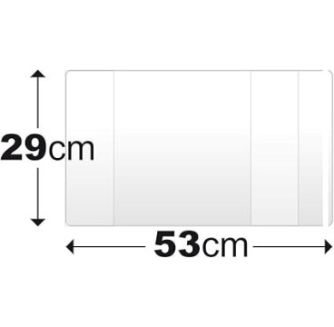 MP – Pack 5 Unidades, Forro Libros Transparente  Medidas 29x53cm
