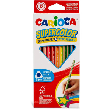 Carioca Supercolor Triang. Pencils 12pcs