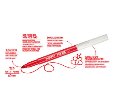 Rotuladores bravo blister carton 12 uds