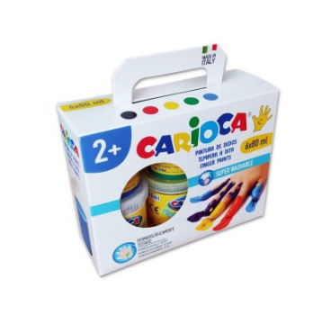 Carioca - Caja con 6 témperas, 100 gr, 80 ml