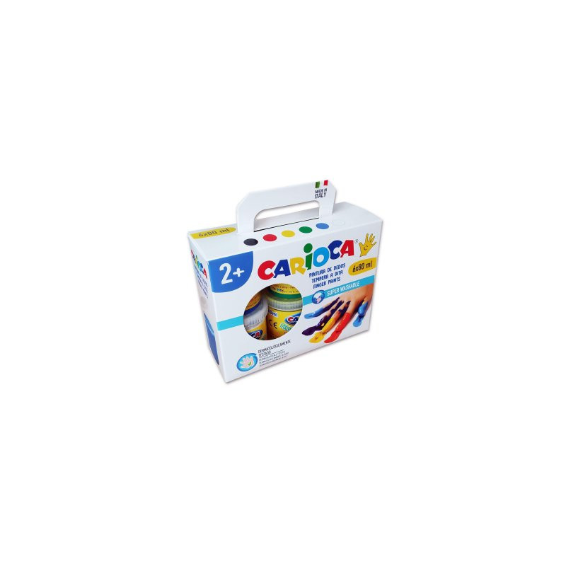 Carioca - Caja con 6 témperas, 100 gr, 80 ml