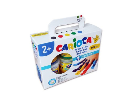 Carioca - Caja con 6 témperas, 100 gr, 80 ml
