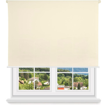 Estor Enrollable translúcido Liso (60-80-90-100-120-135-150x180 cm, Beige )