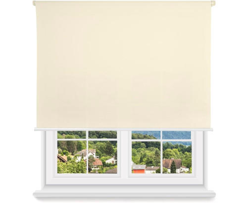 Estor Enrollable translúcido Liso (60-80-90-100-120-135-150x180 cm, Beige )