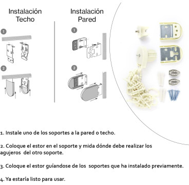 Estor Enrollable translúcido Liso (60-80-90-100-120-135-150x180 cm, Beige )