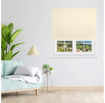 Estor Enrollable translúcido Liso (60-80-90-100-120-135-150x180 cm, Beige )