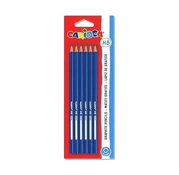 Carioca HB - Pack de 6 lápices de grafito, multicolor