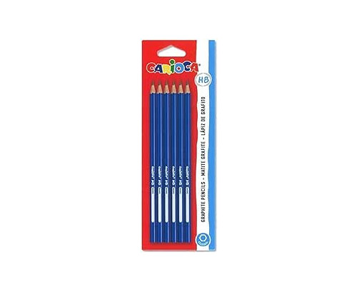 Carioca HB - Pack de 6 lápices de grafito, multicolor
