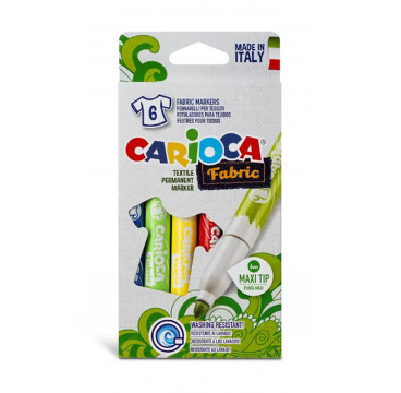 Carioca Rotulador Fabric 6 unidades