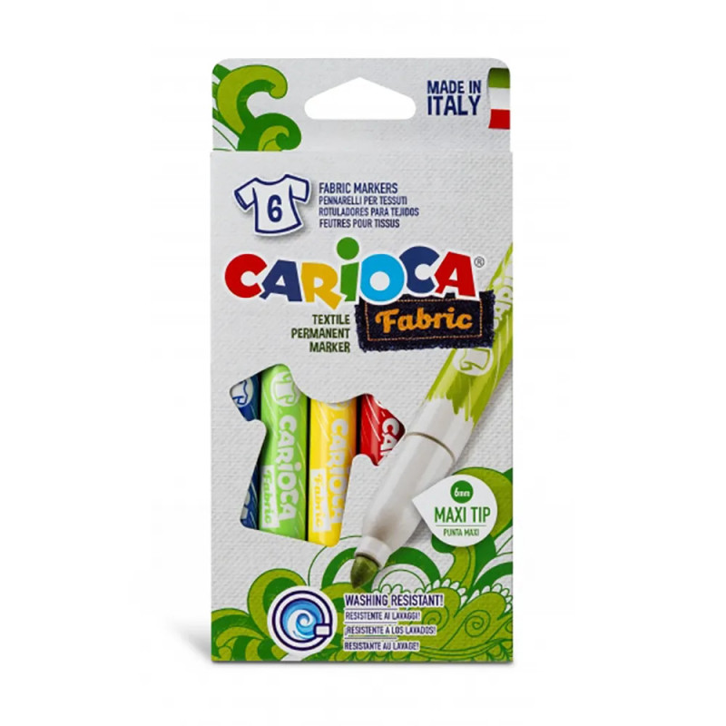 Carioca Rotulador Fabric 6 unidades