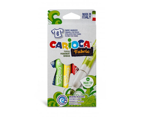 Carioca Rotulador Fabric 6 unidades
