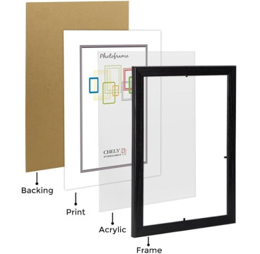 Marco de Foto 30x45cm Color  (Haya)(Blanco)(Negro)( Cerezo)(Wengué)(Plateado) MOD-254 Hecho de Madera, Ancho de moldura 2cm
