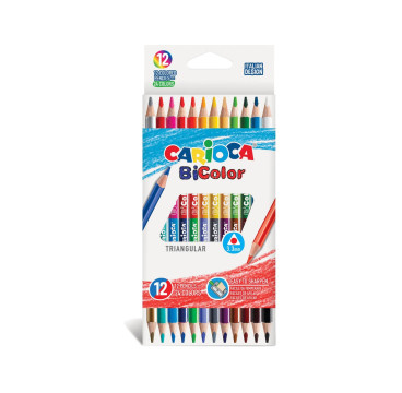 Colores Lápices de Colores Bicolor | Cuerpo triangular | Alta resistencia a la rotura|12 uds