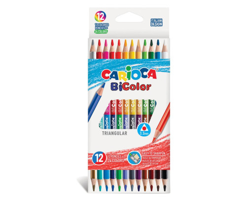 Colores Lápices de Colores Bicolor | Cuerpo triangular | Alta resistencia a la rotura|12 uds
