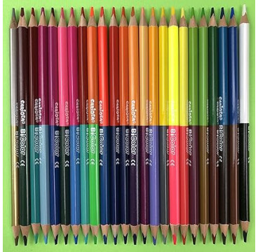 Colores Lápices de Colores Bicolor | Cuerpo triangular | Alta resistencia a la rotura|12 uds